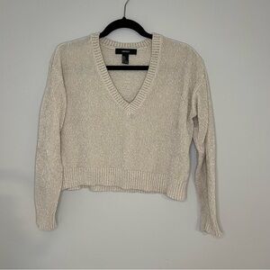 Cream colored chenille sweater. Forever 21